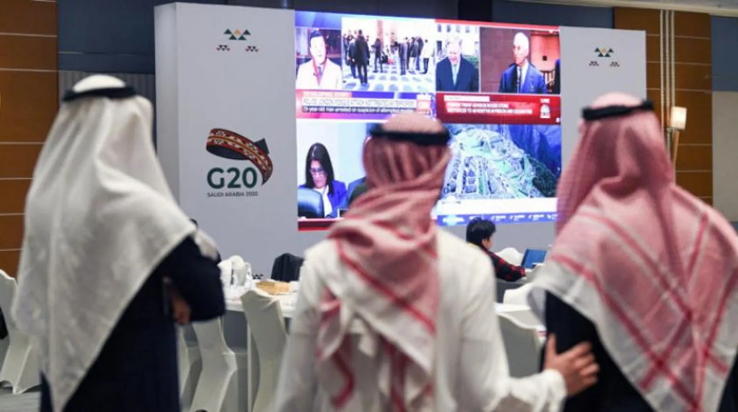 The Saudi capital, Riyadh, hosts a two-day meeting of G20 finance ministers and central banks on February 22, 2020. (EPA)