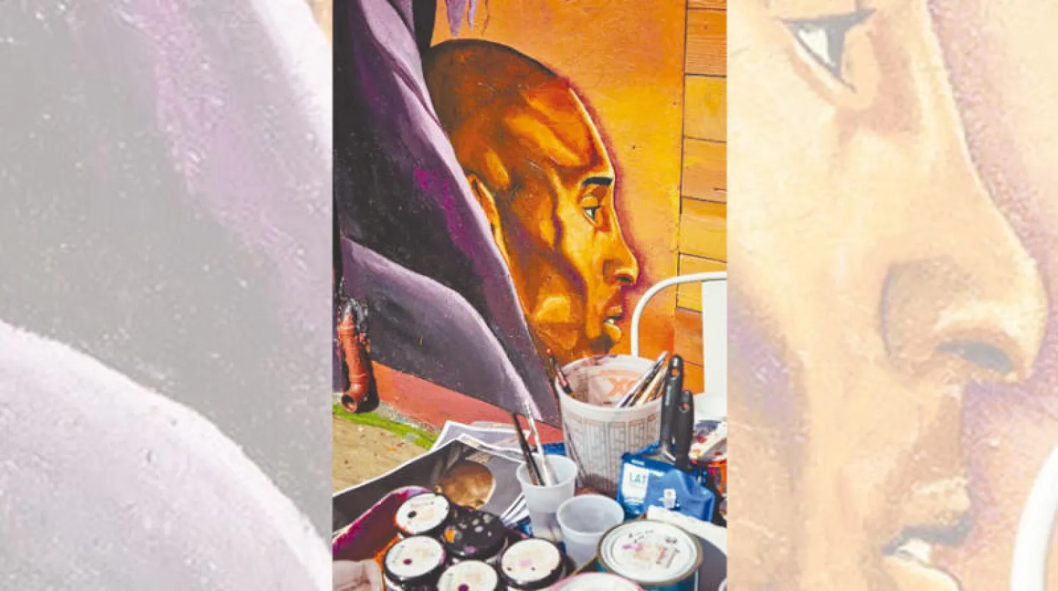 صور لاعب كرة السلة الشهير كوبي تحتل جداريات لوس أنجليس