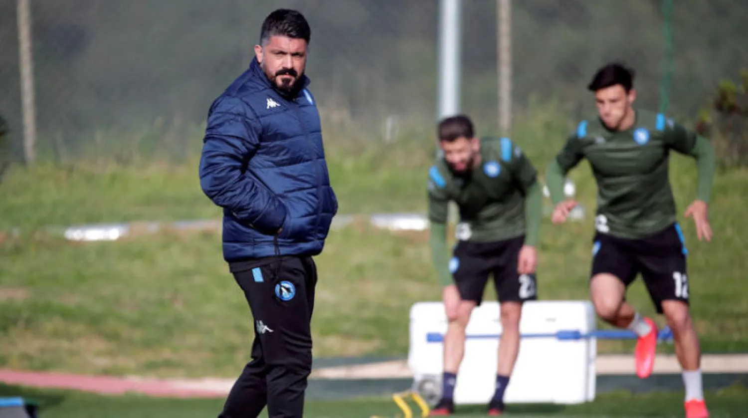 غاتوسو اعاد النظام لنابولي في الوقت المناسب قبل مواجهة برشلونة (رويترز)