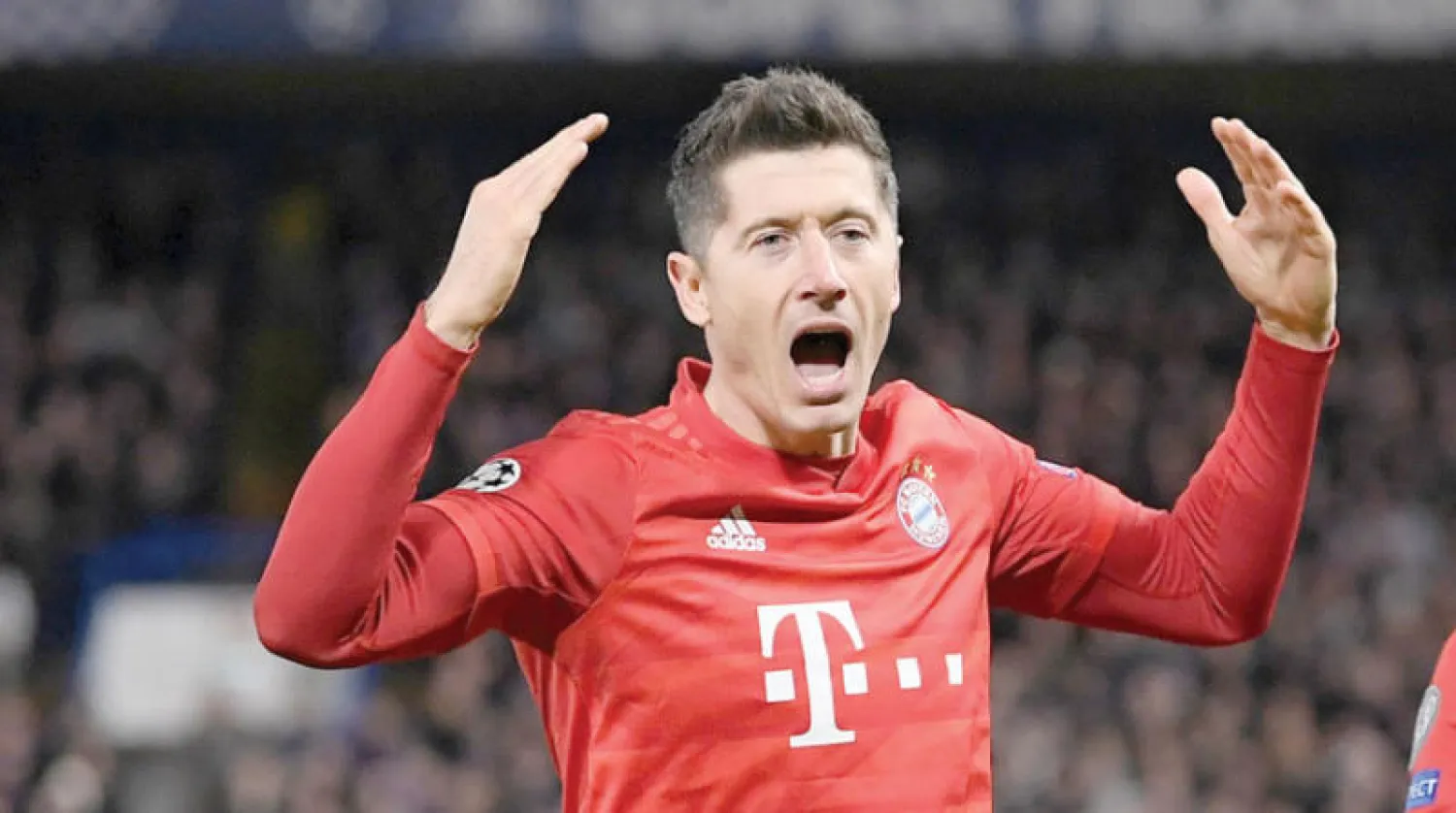 البايرن سيفتقد هدافه ليفاندوفسكي  للإصابة (رويترز)