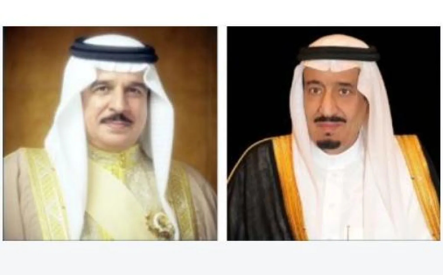 خادم الحرمين الشريفين الملك سلمان بن عبد العزيز والعاهل البحريني الملك حمد بن عيسى آل خليفة (الشرق الأوسط)