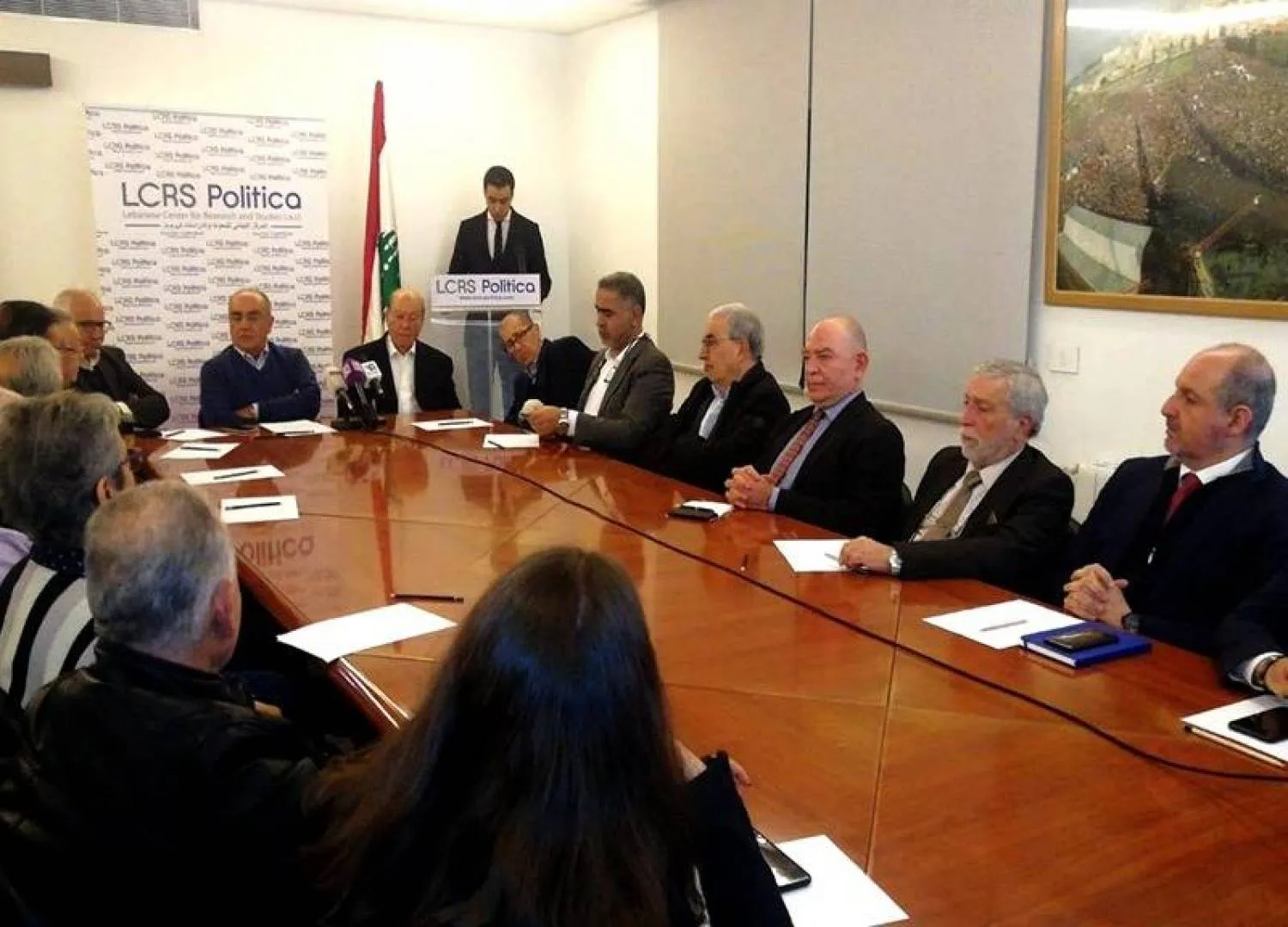 Souaid during a meeting of the “Movement of National Initiative 2020” on Sunday (Souaid’s twitter account)