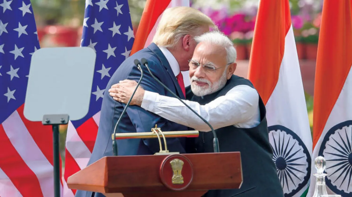 الهدف الآخر من الزيارة هو حصول ترمب على دعم الأميركيين من أصل هندي في الانتخابات الرئاسية المقبلة (إ.ب.أ)