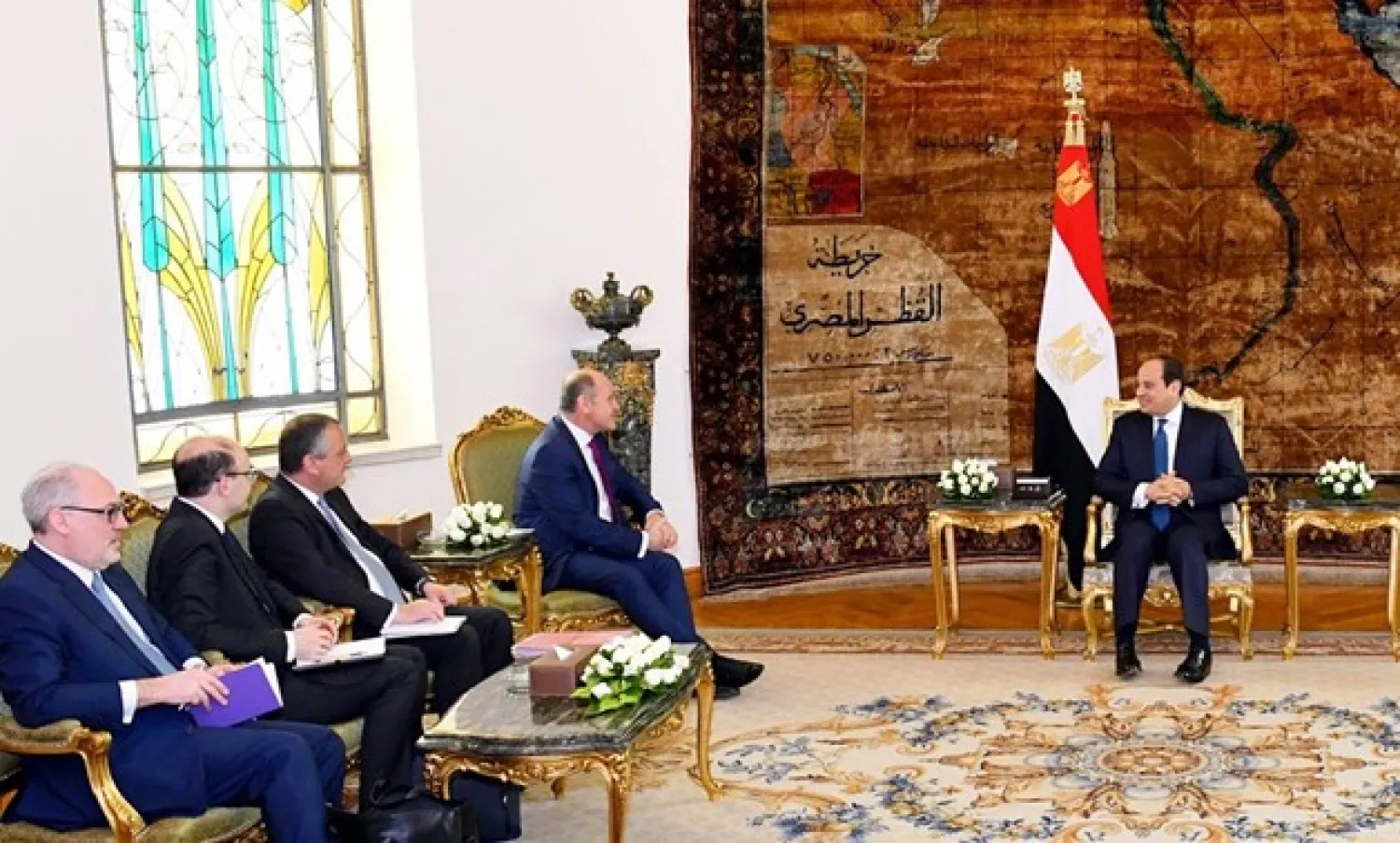 Egypt's President Abdel-Fattah El-Sisi met on Monday with Austrian Parliamentary Speaker Wolfgang Sobotka (Egyptian presidency)
