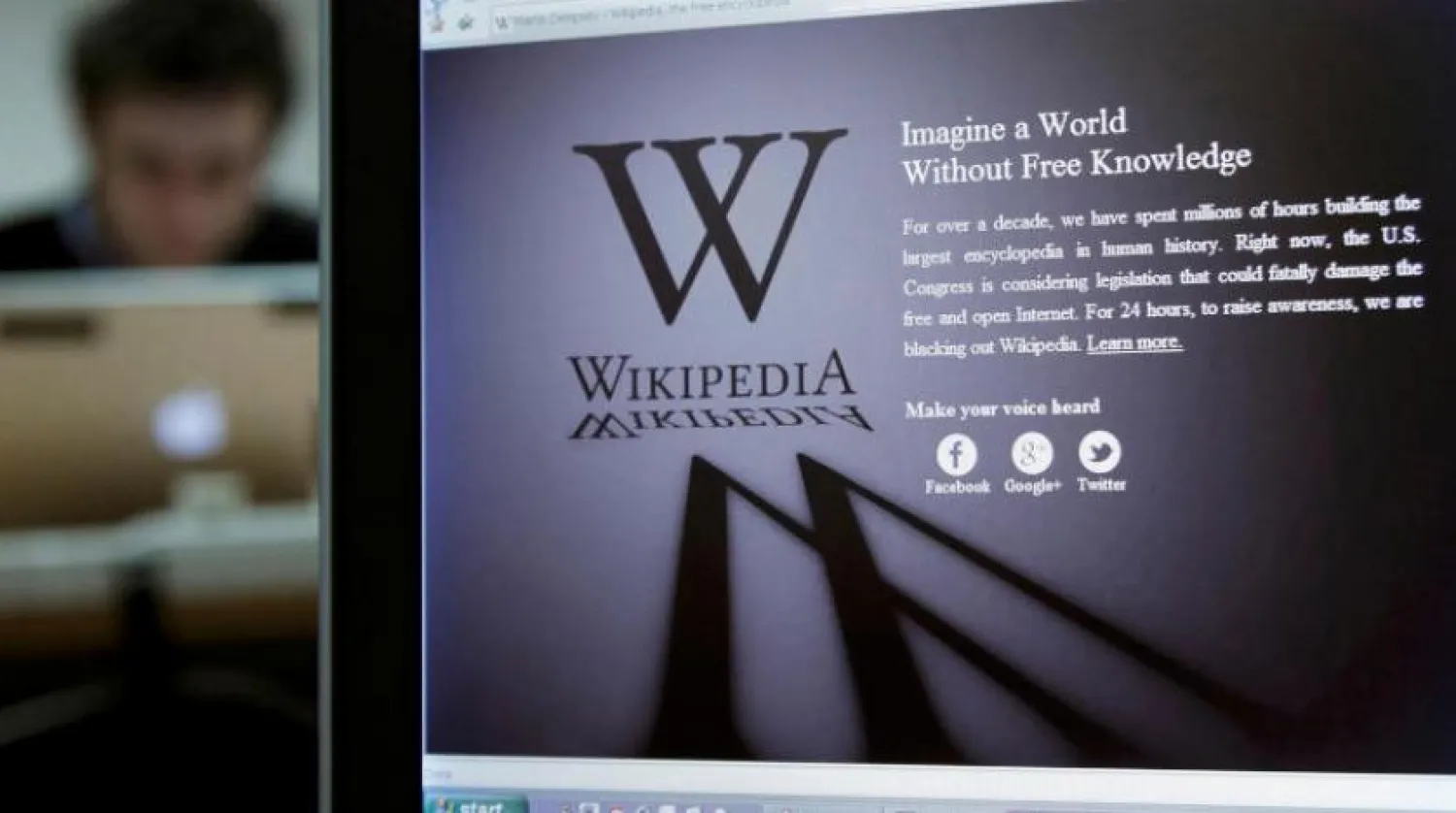 Wikipedia sayfasından bir görüntü (Reuters-Arşiv)