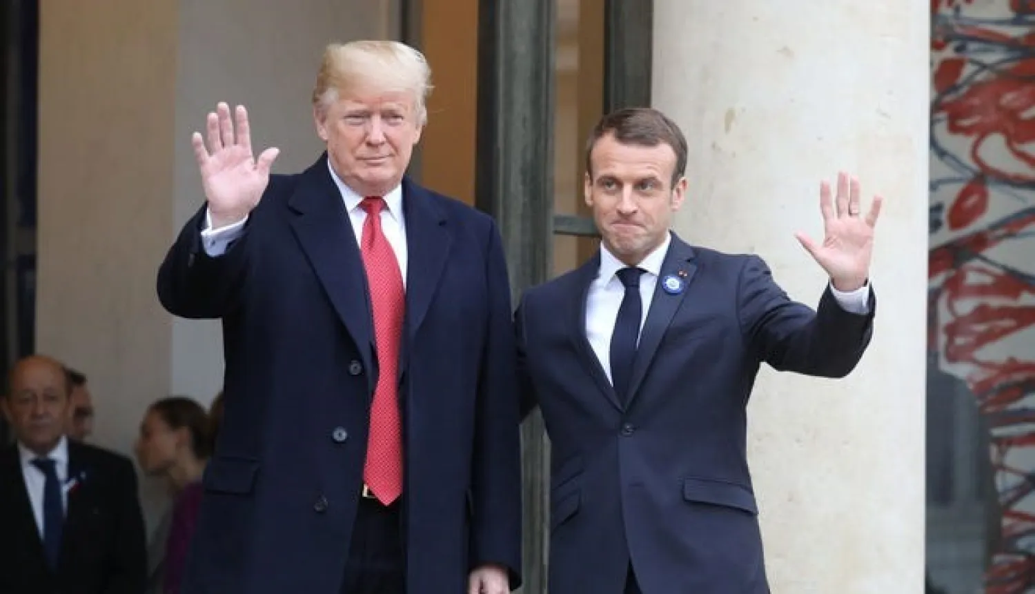 ماكرون وترمب خلال لقاء سابق (أرشيفية - أ.ب)