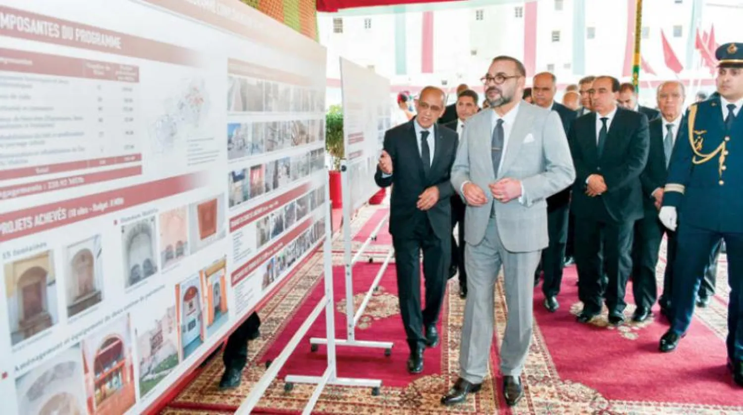 King Mohammed VI during the launch of the project to enhance the tourist and cultural appeal of the city of Fes. MAP