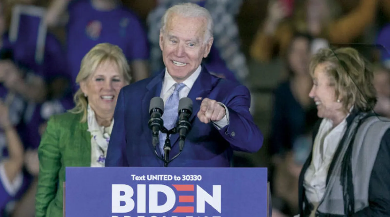 جو بايدن منافس ترمب المحتمل (أ.ف.ب)