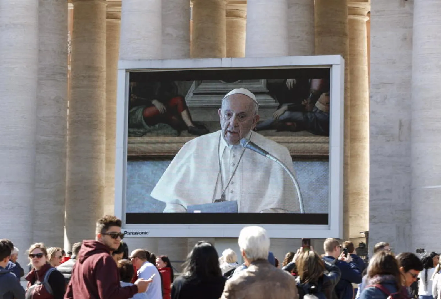 البابا فرنسيس يُلقي عظته الأسبوعية عبر الفيديو (إ.ب.أ)