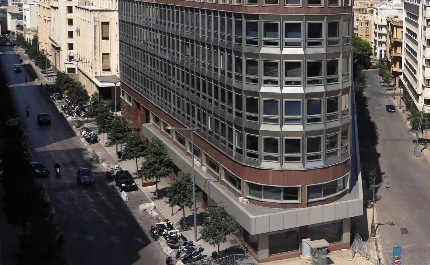 FILE PHOTO: A view shows a street hosting banks and financial institutions, known as Banks Street, in Beirut Central District, Lebanon August 22, 2019. REUTERS/Mohamed Azakir
