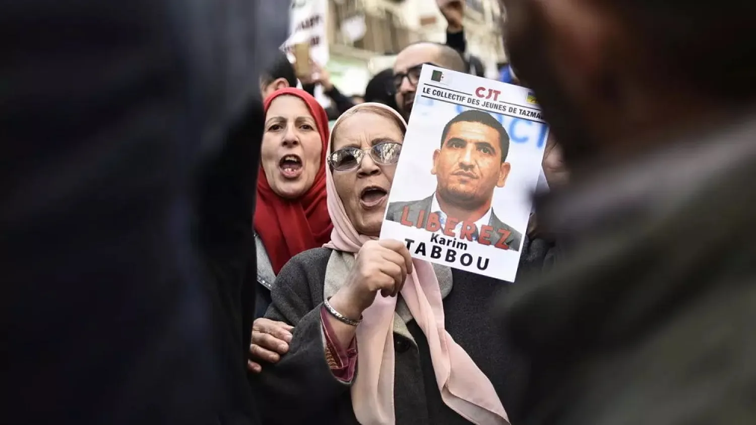 Karim Tabbou became a popular figure in the protest movement, and his portrait is often brandished at weekly demonstrations