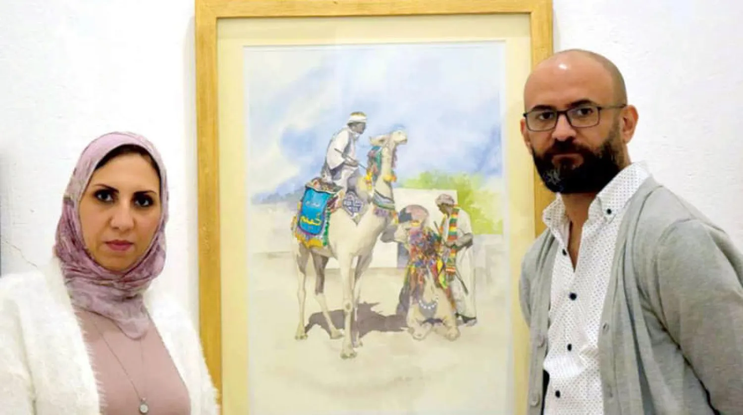 الفنان وائل نور وزوجته الفنانة التشكيلية يسرا حفض