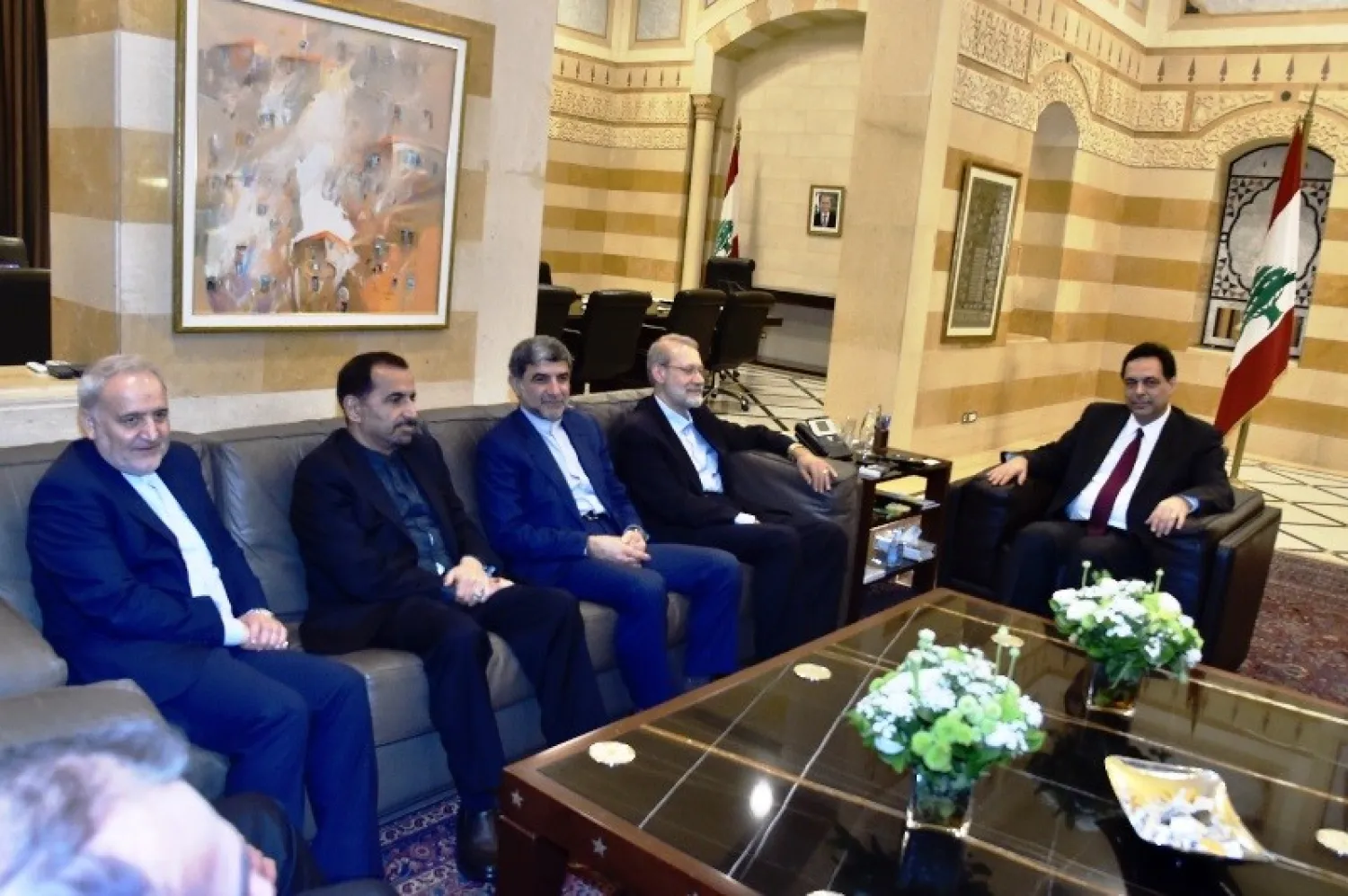 Diab met with Larijani last month in Beirut (NNA)