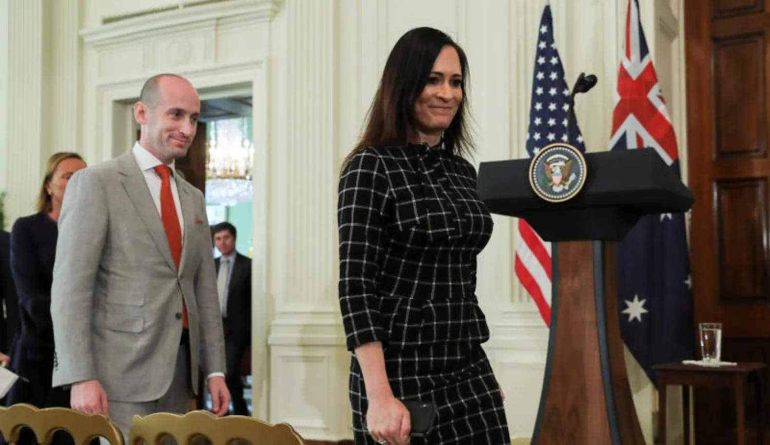 ستيفاني غريشام المستشارة الإعلامية للرئيس الأميركي دونالد ترمب (رويترز)