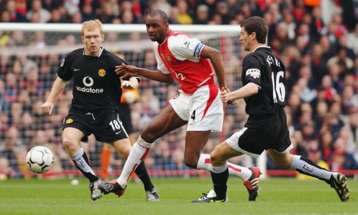  You can assume Messrs Scholes, Vieira and Keane will make the cut, but who else should be inducted in to the Premier League Hall of Fame? Photograph: Matthew Peters/Man Utd via Getty Images

