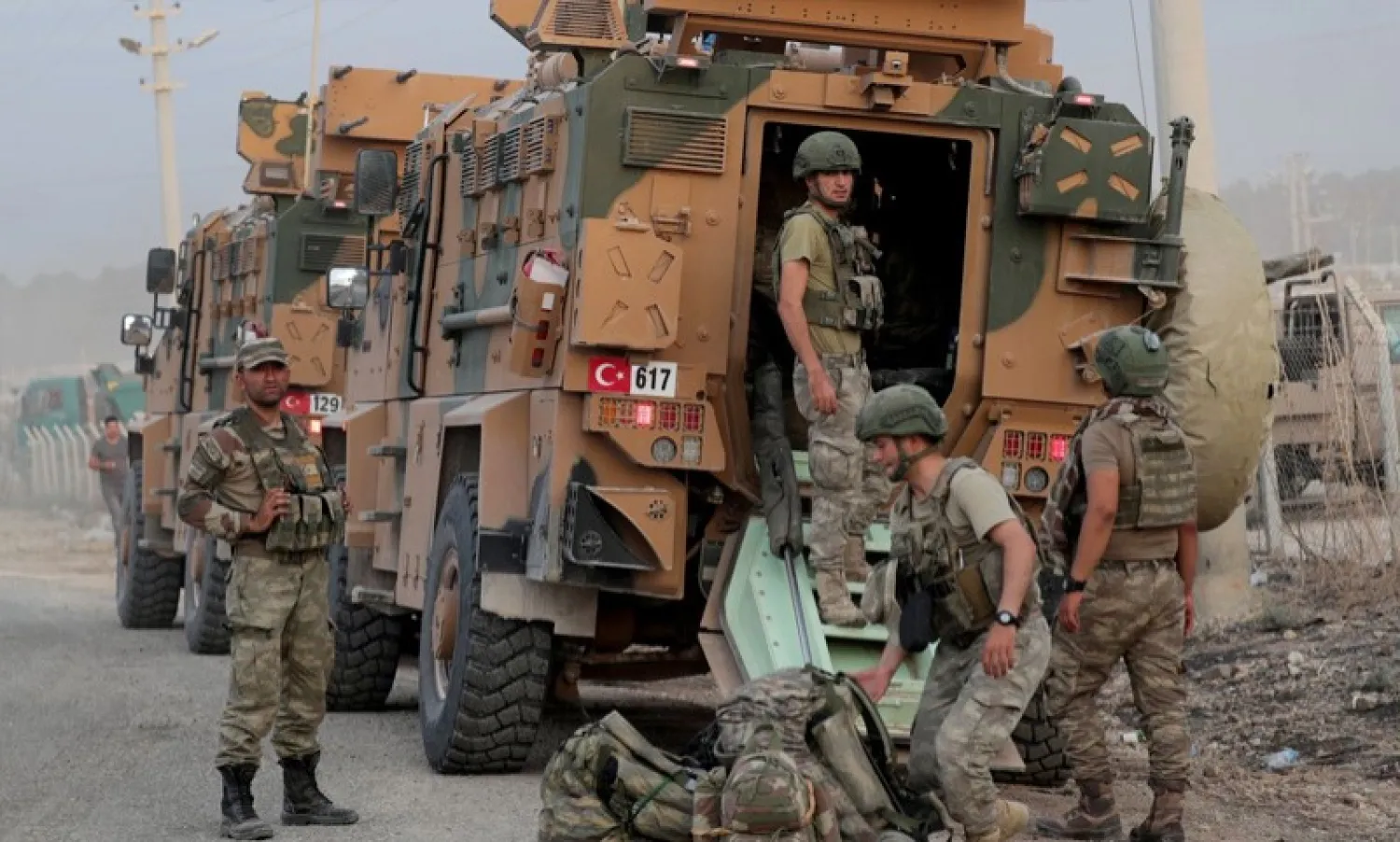 Turkish soldiers on the border with Syria. Reuters file photo