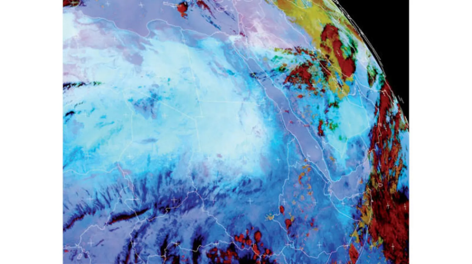 لقطة لغبار الجو لمنطقة الشرق الأوسط وشمال أفريقيا