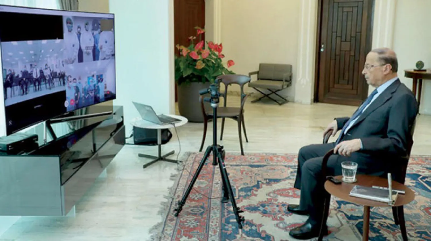 الرئيس ميشال عون يتابع اتصالاته أمس عبر الفيديو (دالاتي ونهرا)