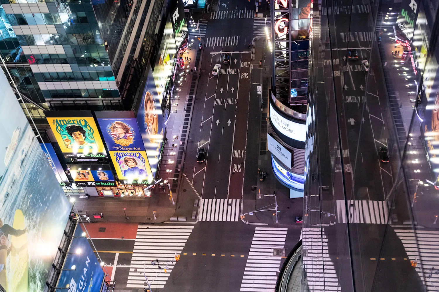 A deserted Times Square in Manhattan, New York City, March 18. (Reuters)