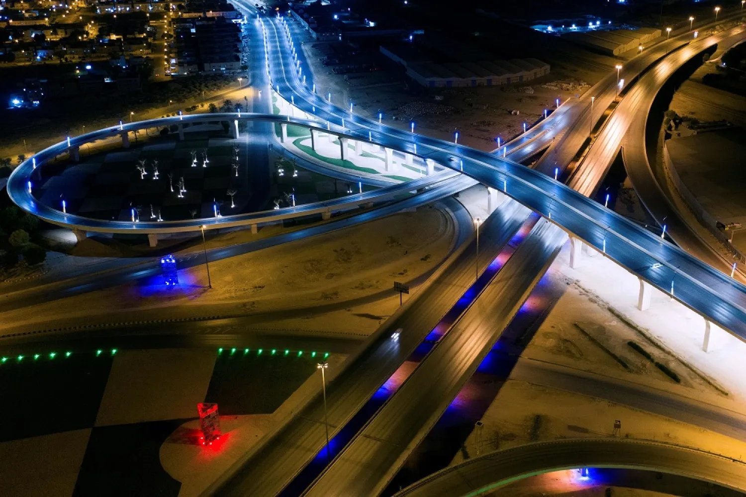 Deserted streets in Riyadh as curfew takes effect in the Saudi capital. (SPA)