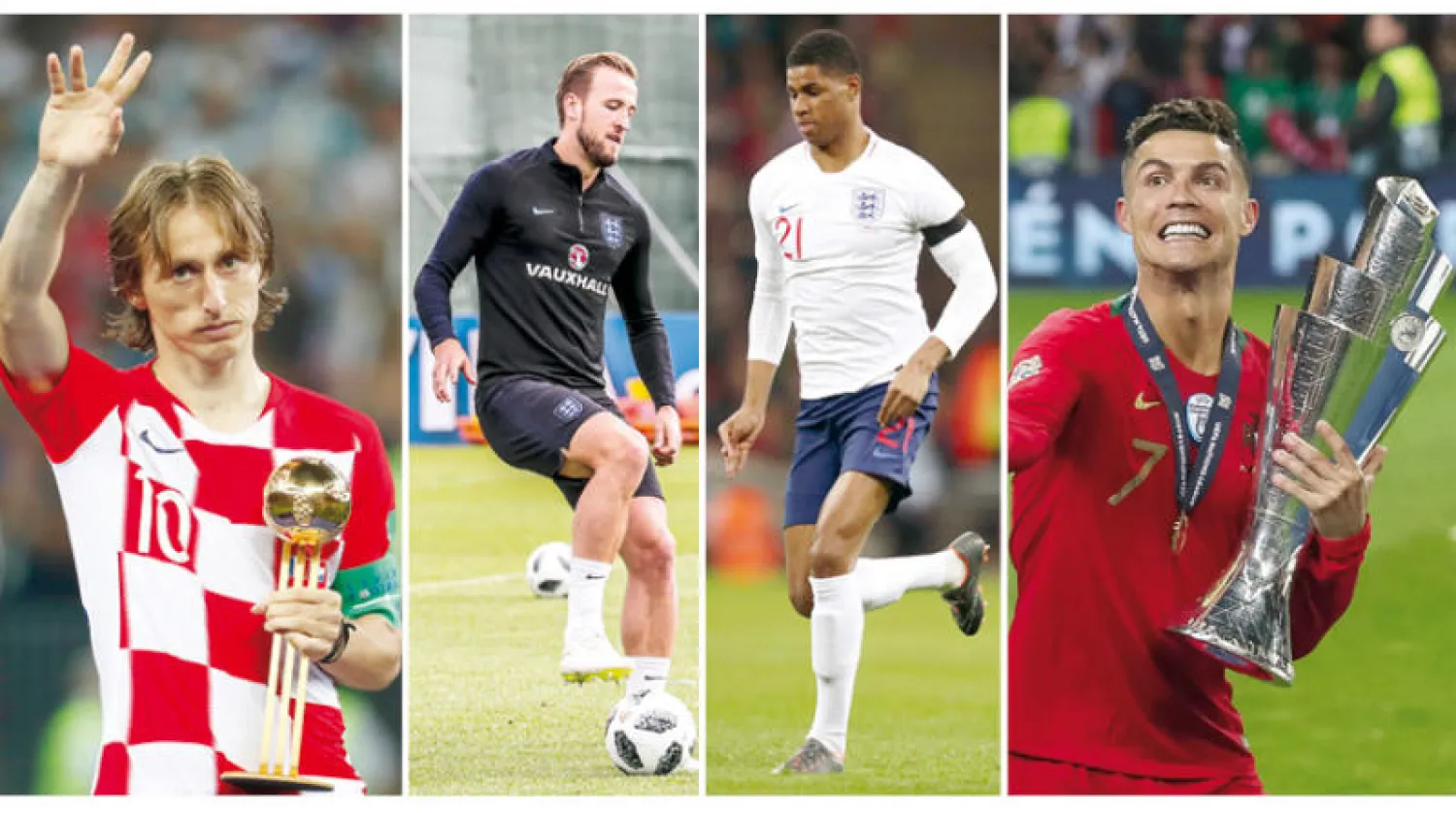 رونالدو قاد البرتغال للقب في 2016  -  راشفورد ما زال يتعافى  -  كين اقترب من العودة لصفوف إنجلترا  -  مودريتش افضل لاعب في 2018