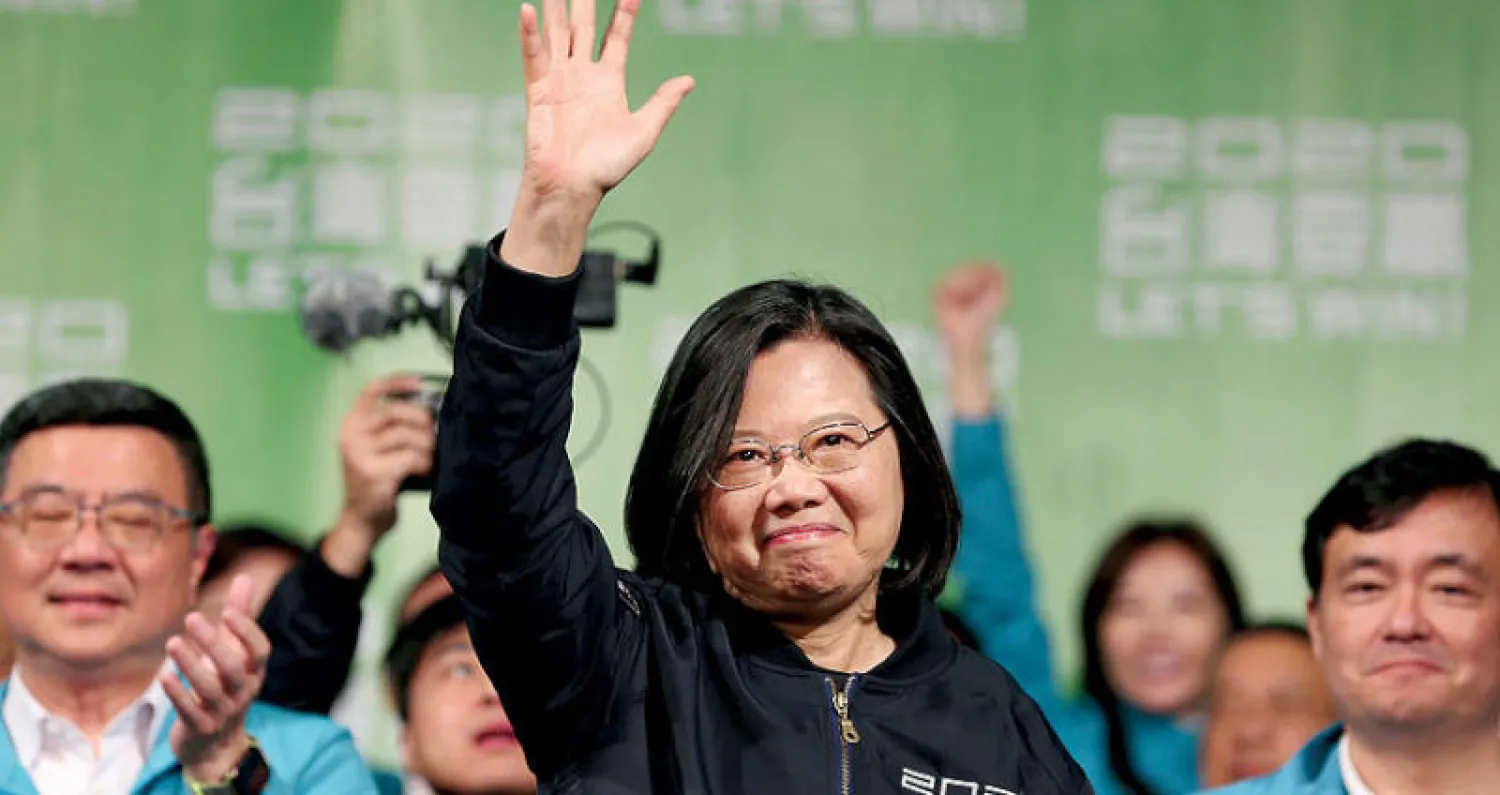 رئيسة تايوان تساي إنغ وين ردت على واشنطن قائلة «أصدقاء في الحرية... شركاء في الرخاء» (أ.ب)