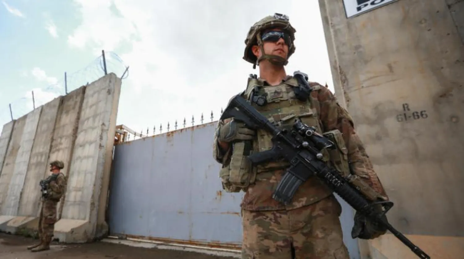 Kerkük yakınlarındaki K1 Askeri Üssü’nü koruyan ABD askeri. (Arşiv-DPA)