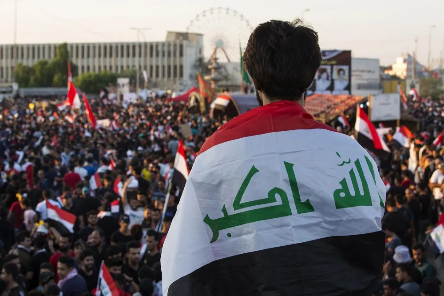 Anti-government protests in Iraq last year. (AFP)