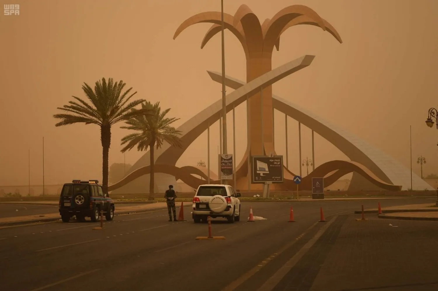 Deserted streets in Saudi Arabia amid a curfew imposed by authorities over the coronvirus. (SPA)