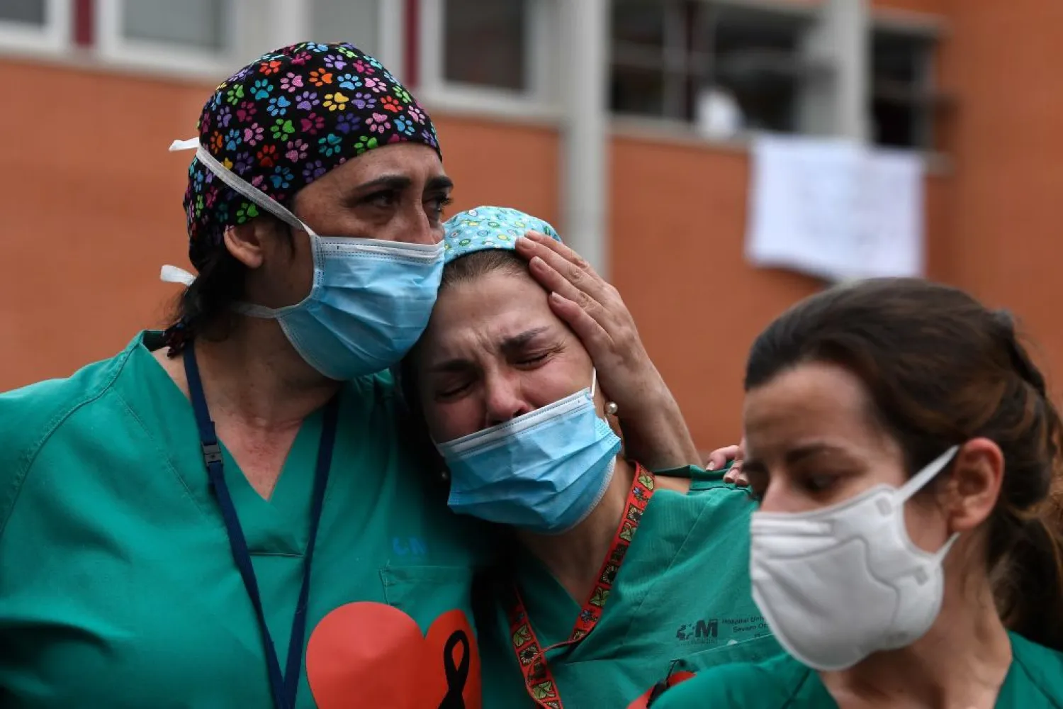Healthcare workers have also faced the loss of colleagues to the virus they are battling | AFP
