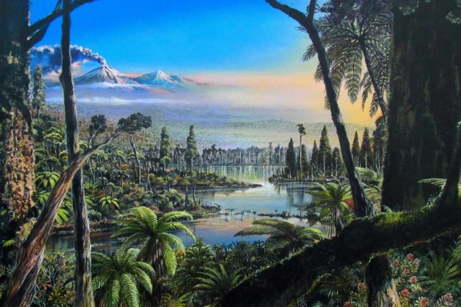 Çizim, Kretase Dönemi'nde Batı Antarktika'nın nasıl görünebileceğini gösteriyor (Alfred Wegener Enstitüsü)

