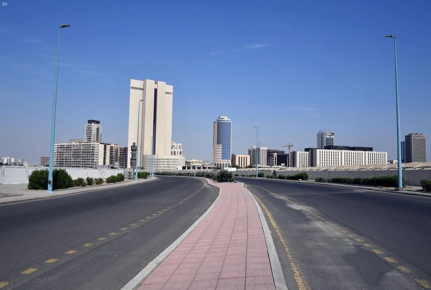 Deserted streets during curfew in Jeddah, Saudi Arabia. (SPA)