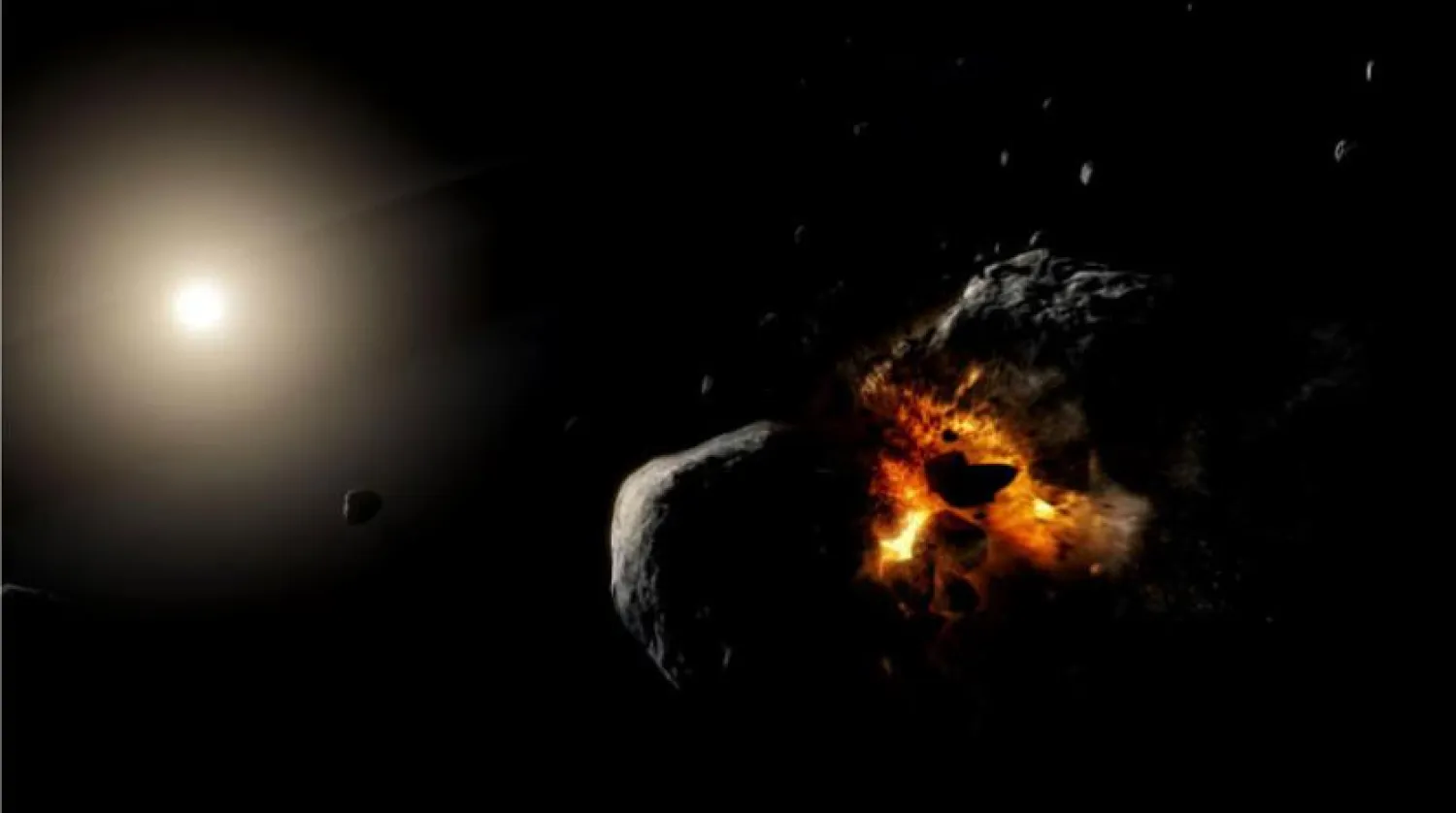 “Fomalhaut” yıldızının etrafında dönen iki gezegenin çarpışması.