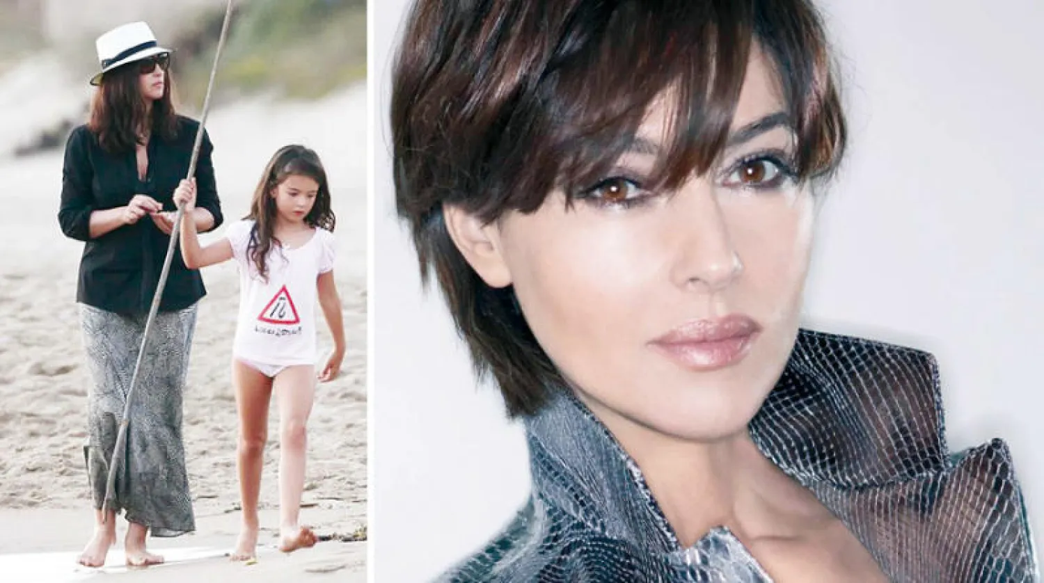 مونيكا مع ابنتها الصغيرة