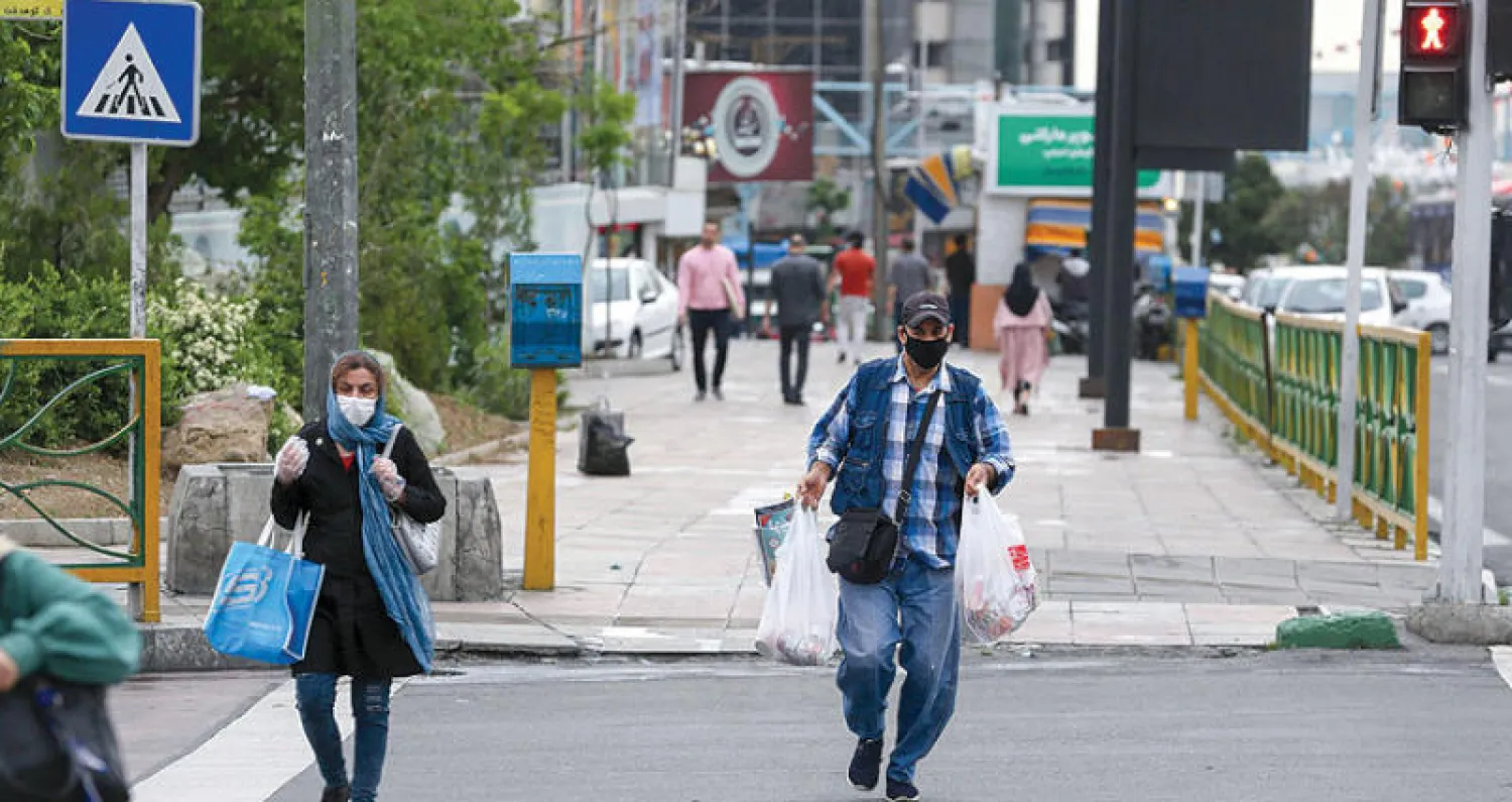 شارع في وسط طهران أمس (أ.ف.ب)