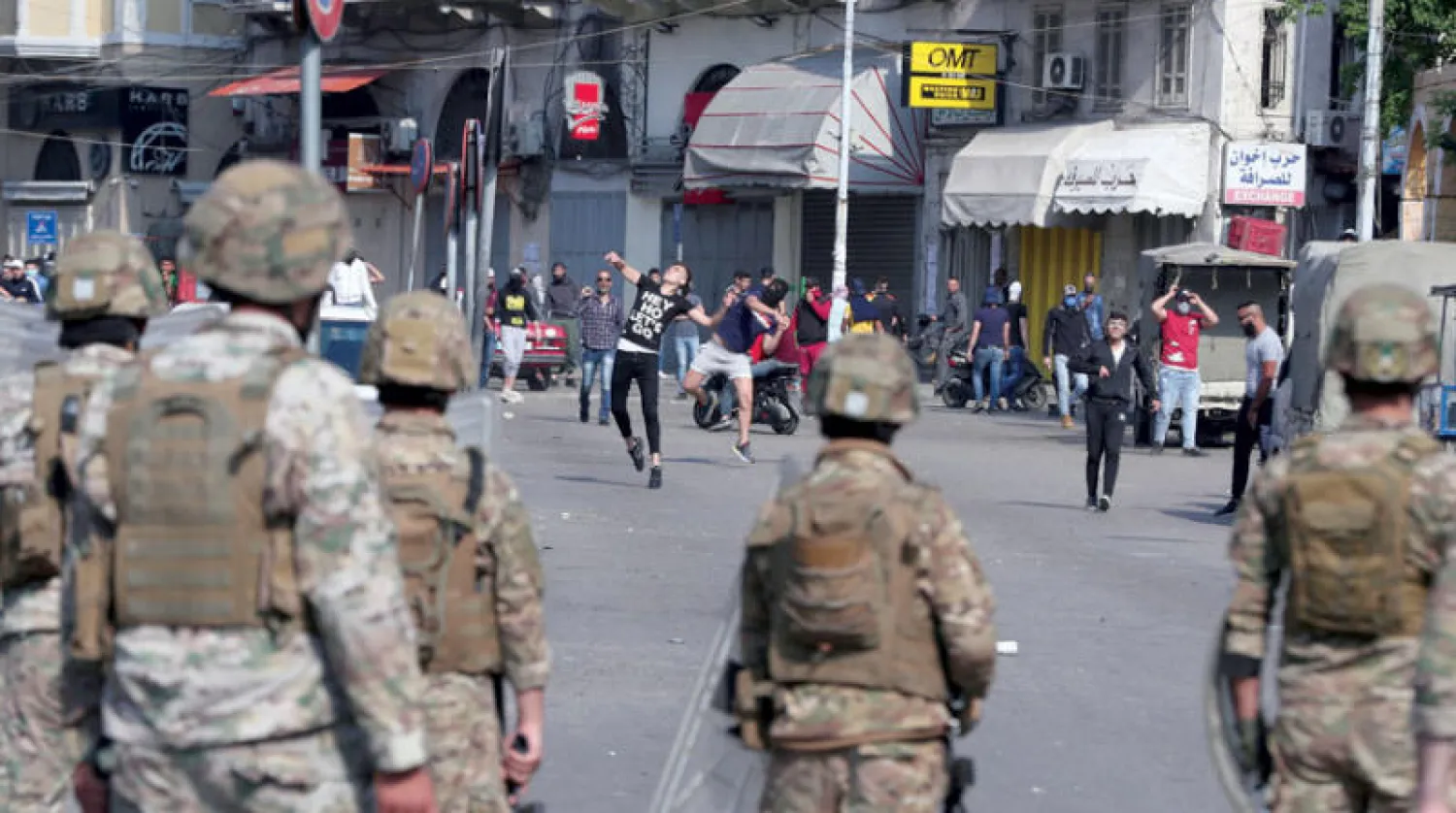 احتجاجات طرابلس في لبنان نهاية الشهر الماضي (أ ب)