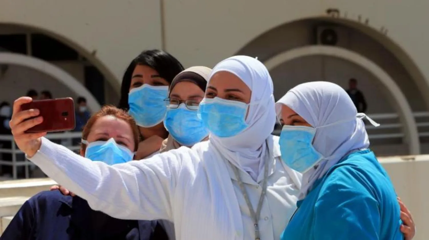 Medics at the Rafik Hariri hospital in Beirut. AFP