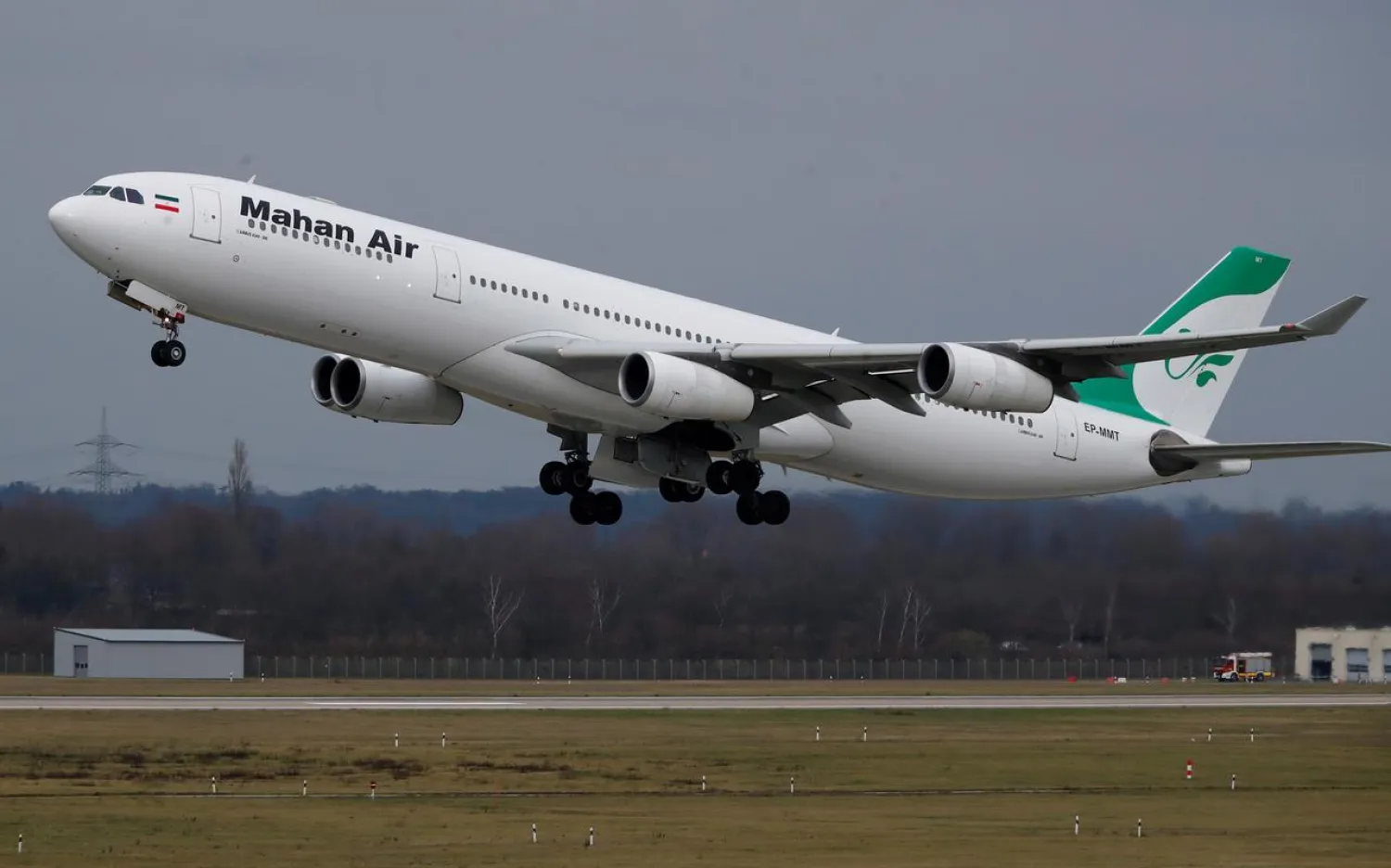 An Airbus A340-300 of Iranian airline Mahan Air takes off from Duesseldorf airport DUS, Germany January 16, 2019. (Reuters)