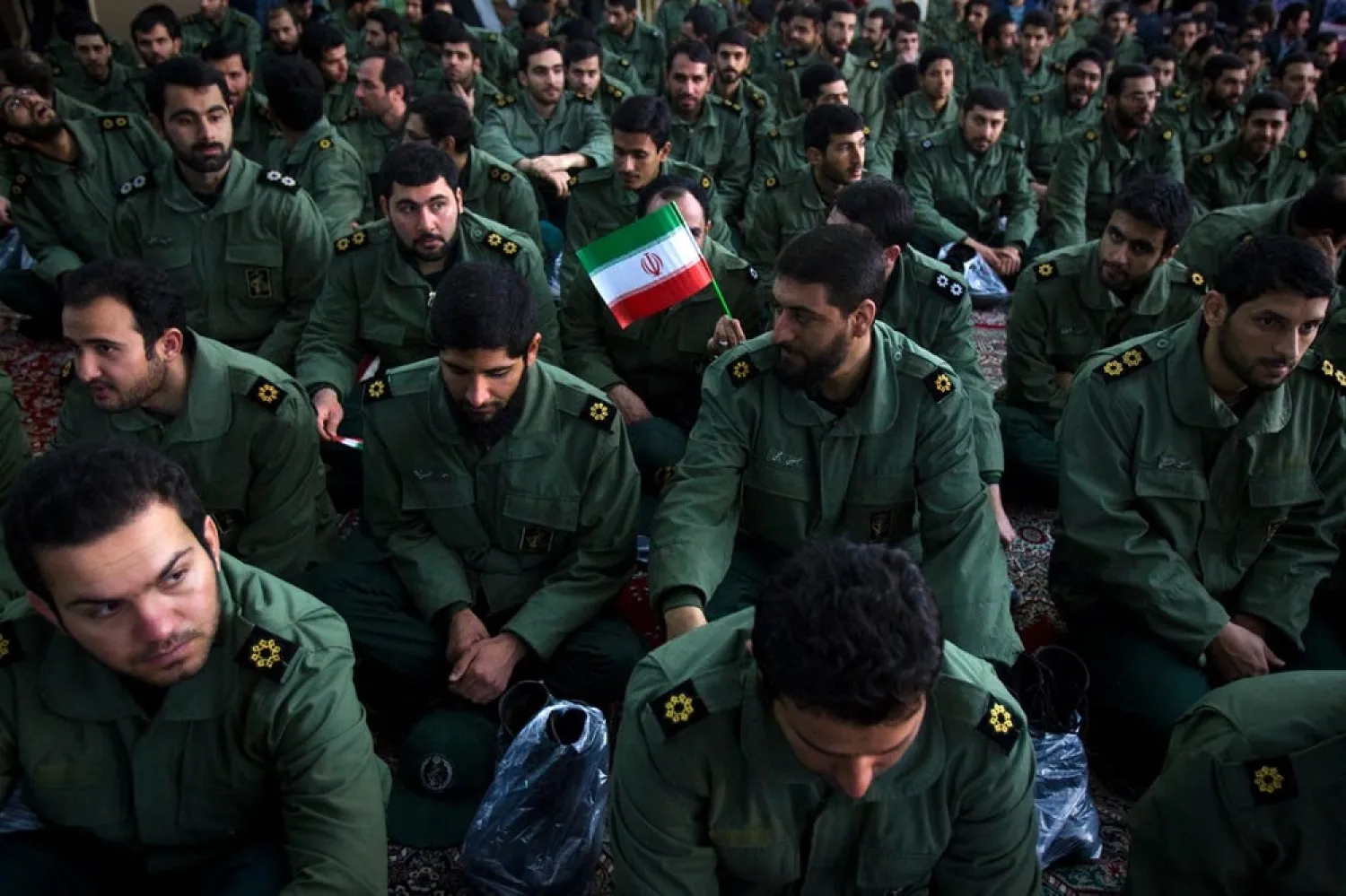Members of the Revolutionary Guard at the anniversary ceremony of Iran's revolution on Feb. 1, 2012. (Reuters)