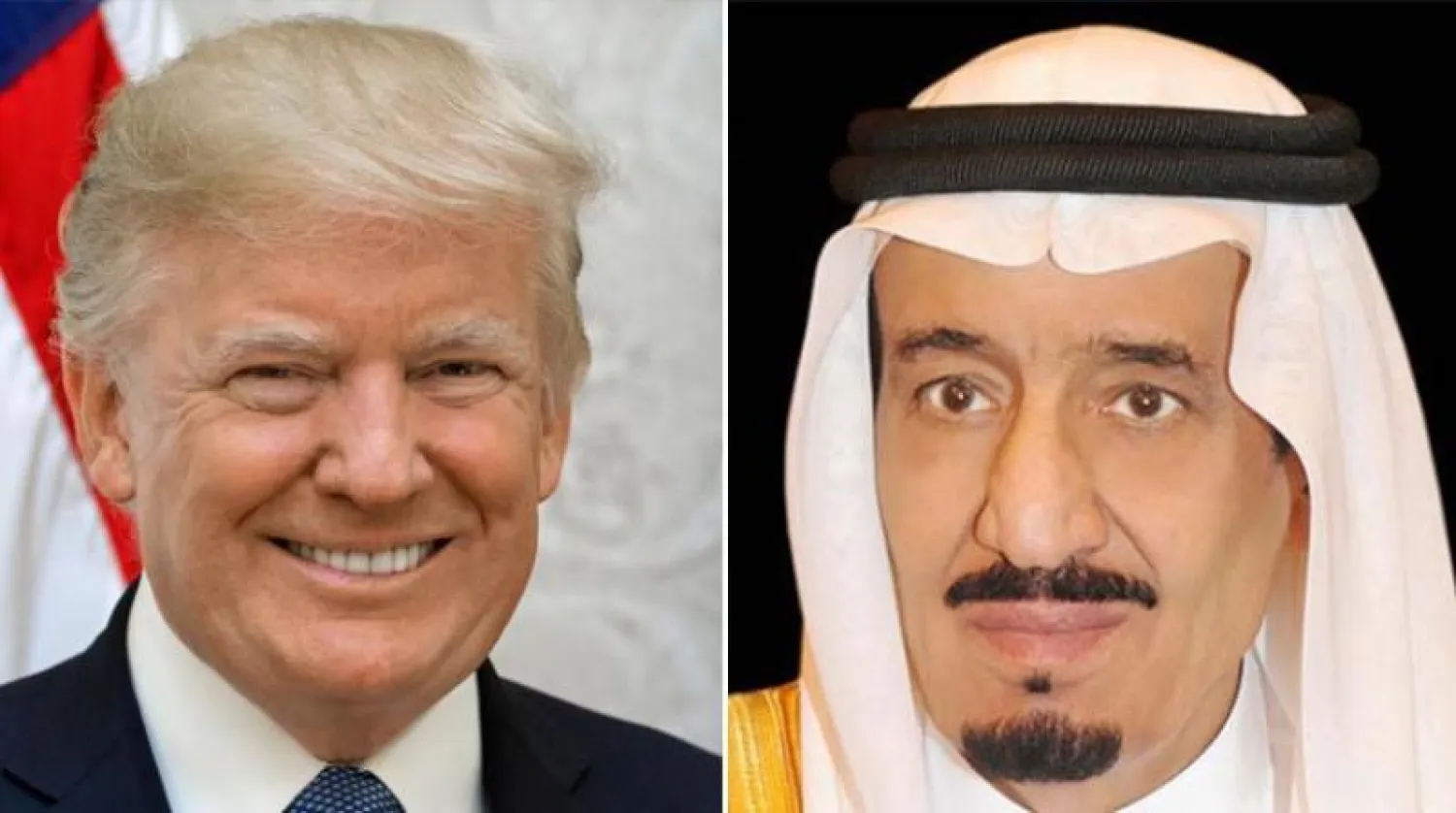 خادم الحرمين الشريفين الملك سلمان بن عبد العزيز والرئيس الأميركي دونالد ترمب (الشرق الأوسط)