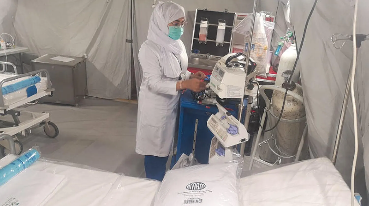 المستشفى الميداني في موقع قريب من مواقع الفحص النشط (الشرق الأوسط)