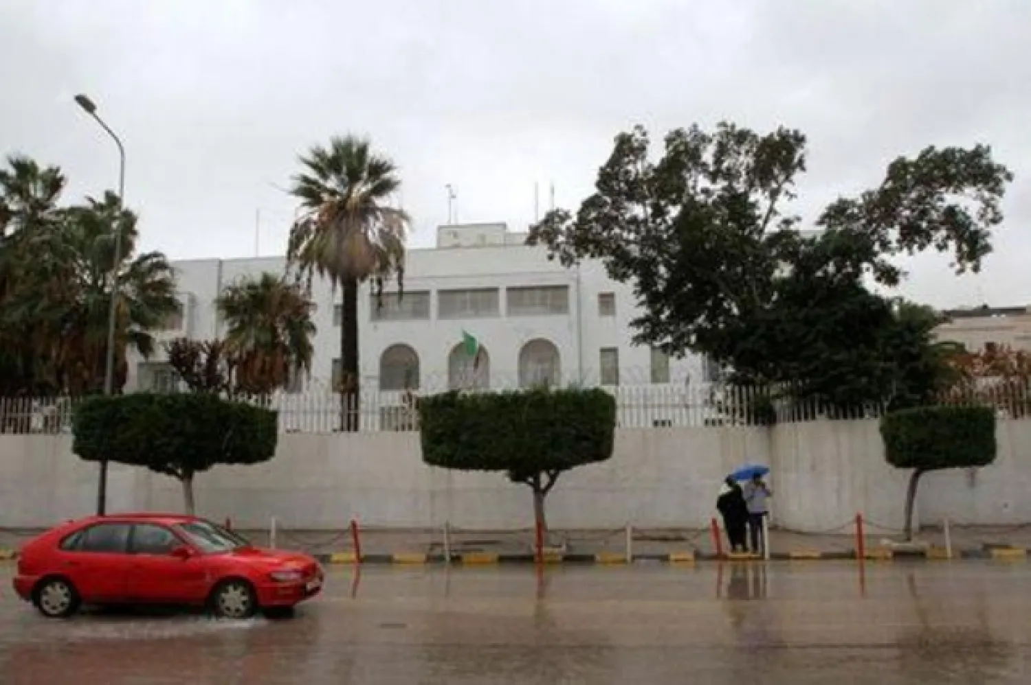 A car drives past the Italian embassy in Tripoli, Libya January 10, 2017. REUTERS/Hani Amara/File Photo