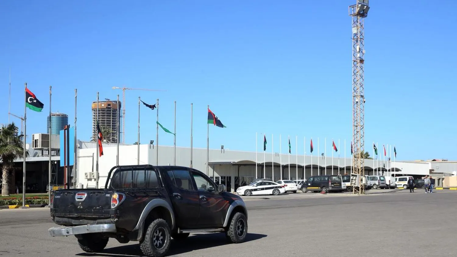 The Mitiga airport in the Libyan capital Tripoli on January 16, 2018. (AFP)