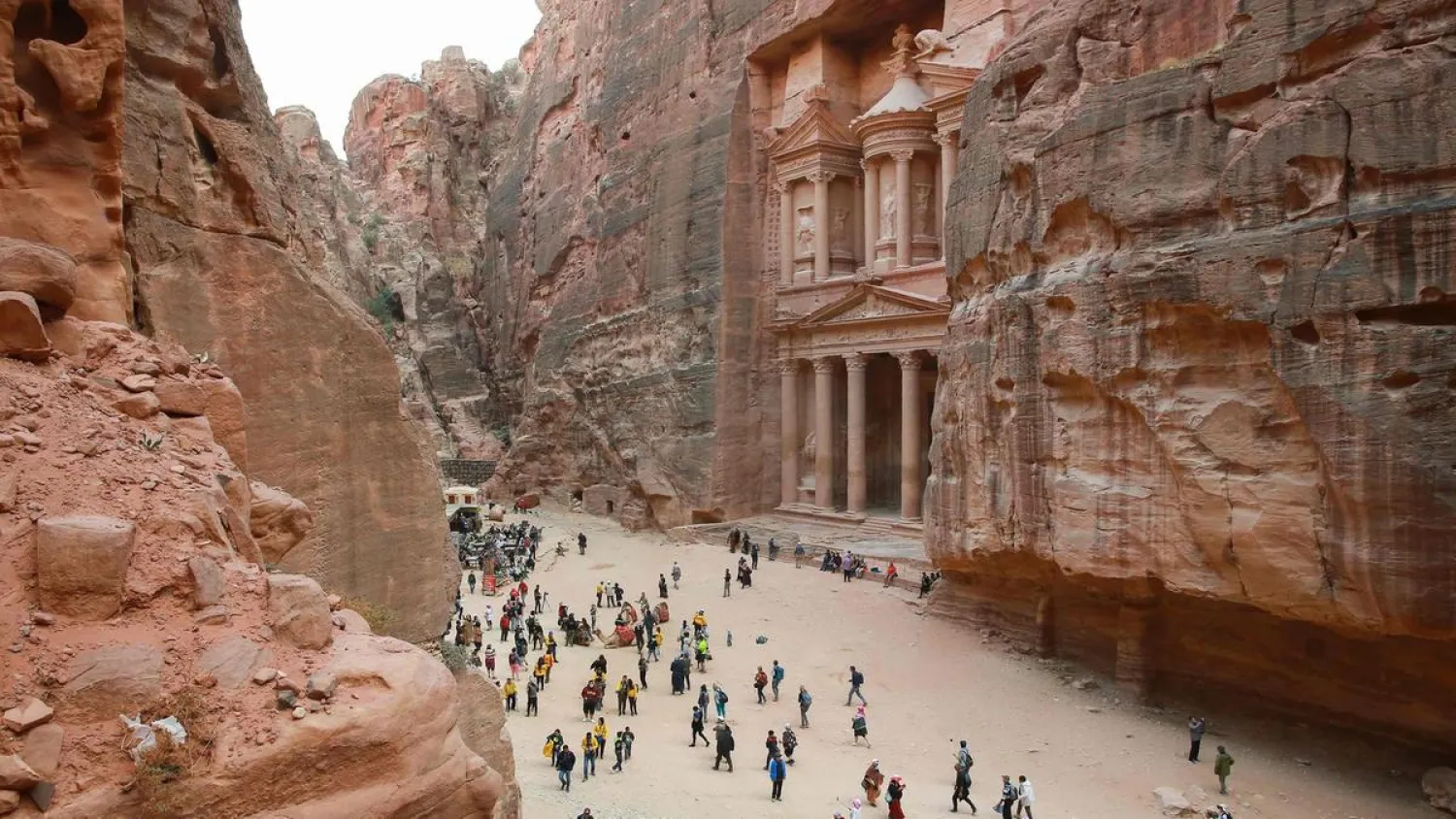 Petra was chosen in 2007 as one of the seven 'New Wonders of the World'. AFP

