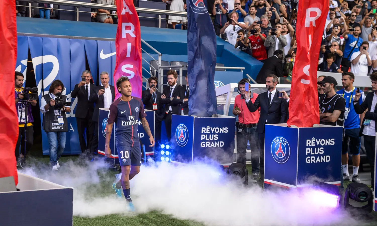 ‘How could any club justify spending £200m on a player amid mass unemployment and poverty, particularly if they’ve asked government to tide them over?’ Photograph: Christophe Petit-Tesson/EPA