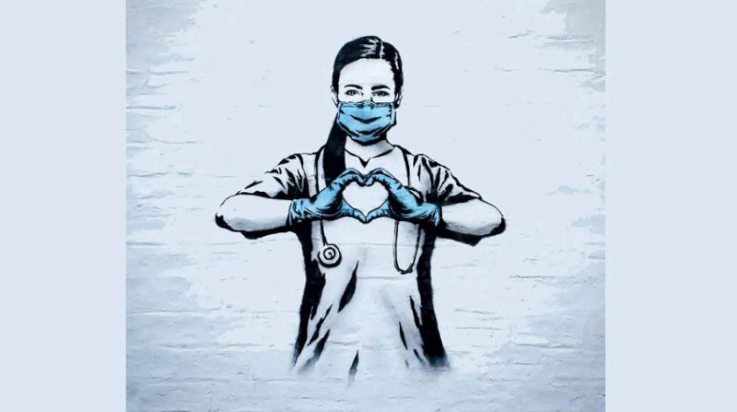 لوحة امتنان لعاملي الحقل الطبي