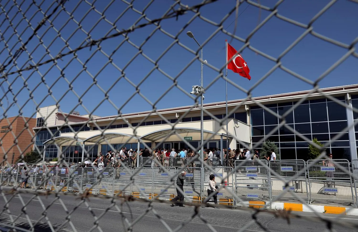Friends and supporters of the defendants line up to enter the courtroom at the Silivri Prison and Courthouse (File Photo: Reuters)