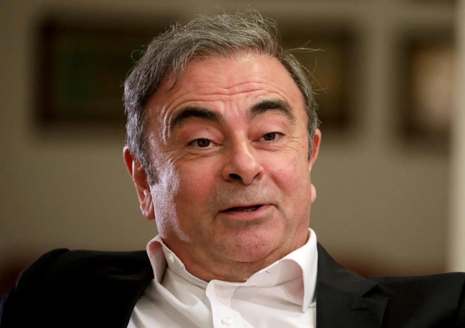 FILE PHOTO: Former Nissan chairman Carlos Ghosn talks during an interview with Reuters in Beirut, Lebanon January 14, 2020. REUTERS/Mohamed Azakir/File Photo