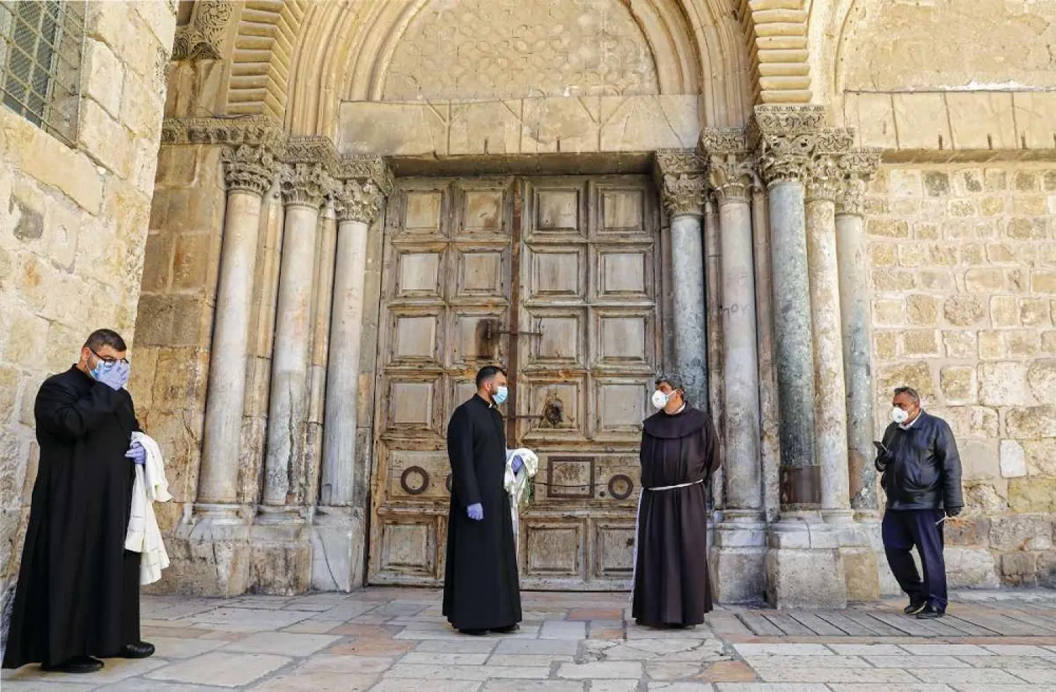 The Church of the Holy Sepulcher in Jerusalem will open on Sunday. (AFP)