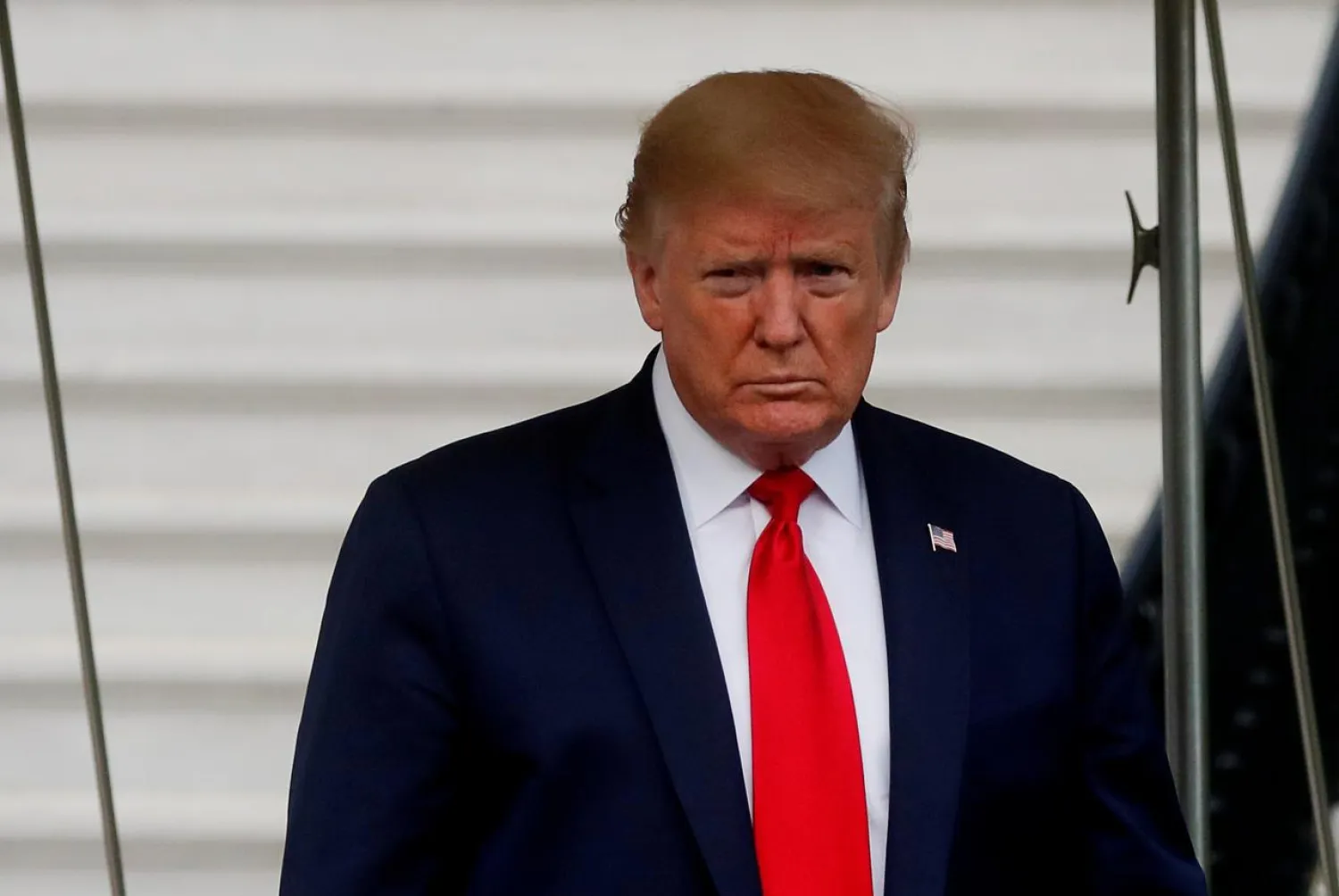 FILE PHOTO: US President Donald Trump departs on travel to the Camp David presidential retreat from the South Lawn at the White House in Washington, US, May 1, 2020. REUTERS/Carlos Barria/File Photo